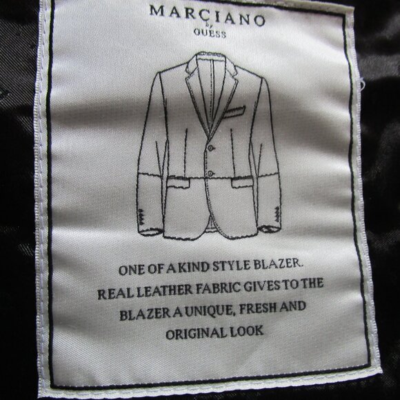 Marciano by Guess New Black Leather Blazer Size M / 52 - Picture 6 of 6